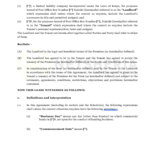 1 year Tenancy Agreement For a Residential Property Between a Company and an Individual | Netsheria rental property legal documents
