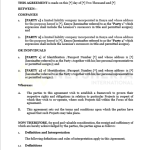 Collaboration Agreement | Netsheria Legal documents online