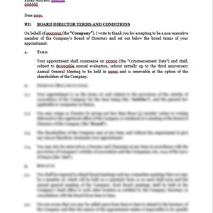 Directors' appointment letter | Netsheria Legal Business Documents