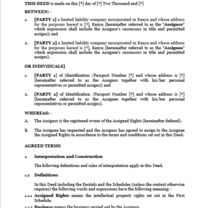Service Agreement | Deed of Assignment of Intellectual Property rights pro assignor | Master Development Agreement | Netsheria Intellectual Property