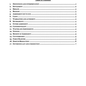 Deed of Settlement and Release (Pro Lender) | Netsheria Legal documents in Nairobi