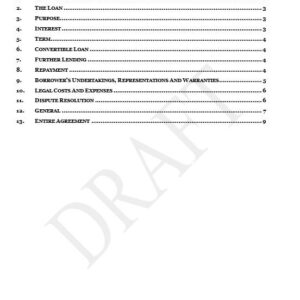 Convertible Loan Agreement Draft | Netsheria Capital Raising And Financing, Loan Agreements Online