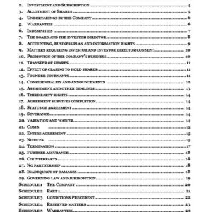 Investment agreement pro investor | Netsheria business legal documents in Kenya