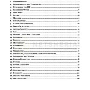 Limited Liability Partnership Deed | Netsheria Legal services & documents online platform