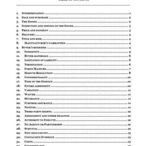 Sale and Purchase of Goods Agreement (pro-buyer) (International) | Netsheria Service agreements in Kenya