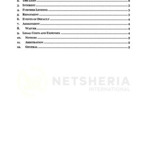 Shareholder Loan Agreement to Company | Netsheria Legal documents on sale online