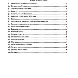 Software Development Agreement | Netsheria service agreement