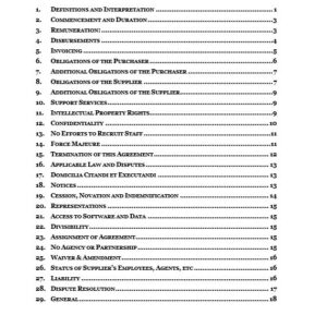 Software Purchase & Implementation Agreement | Netsheria Commercial contracts in Kenya
