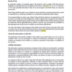 Website Terms of Use | Netsheria website legal documents in Kenya